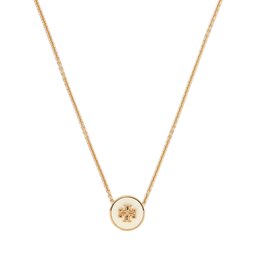 

Намисто Tory Burch Kira Enamel Pendant 90549 Tory Gold / New Ivory, Білий
