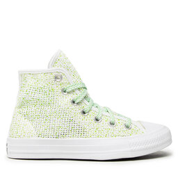 

Кеди Converse Ctas Hi 570781C White/Bold Wasabi/Black, Зелений