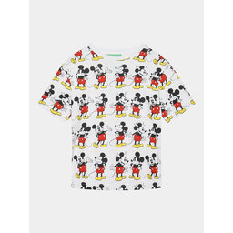United Colors Of Benetton United Colors Of Benetton Majica 3NNUC10G4 Bela Regular Fit