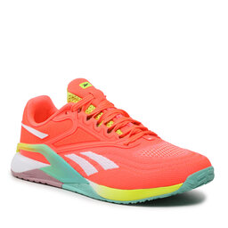 Reebok Обувки Reebok Nano X2 HQ6300 Orgfla/Ftwwht/Aciyel