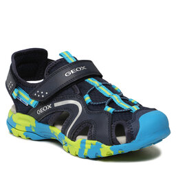 Geox Sandály Geox J Borealis Boy J250RB014MEC0749 D Navy/Lime