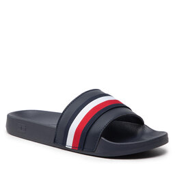 Tommy Hilfiger Šľapky Tommy Hilfiger Corporate Web Detail Slide FW0FW06719 Desert Sky DW5