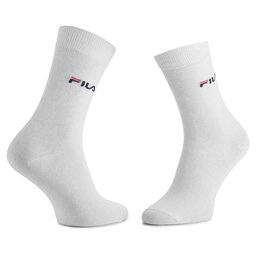Fila Sada 3 párů vysokých ponožek unisex Fila F9630 White
