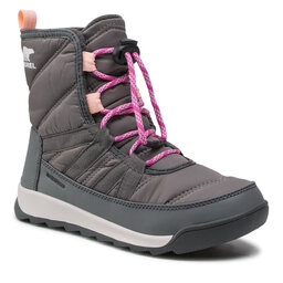 Sorel Μπότες Χιονιού Sorel Youth Whitney II Short Lace WP NY3903 Quarry/Grill