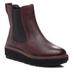 Clarks Členková obuv s elastickým prvkom Clarks Orianna W Up 261748224 Burgundy Leather