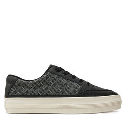 Tommy Hilfiger Sneakers Tommy Hilfiger Vulc Leather Sneaker Monogram FW0FW08331 Negru