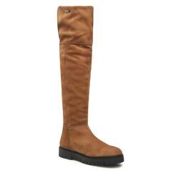 Tommy Jeans Cizme lungi muschetar Tommy Jeans Warmlined Long Boot EN0EN01994 Brown Suede AB4