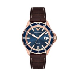 Emporio Armani Klocka Emporio Armani Diver AR11556 Navy/Brown