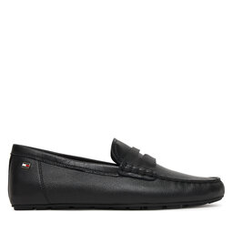 Tommy Hilfiger Mokassins Tommy Hilfiger Flag Leather Driver Loafer FW0FW09350 Schwarz