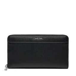 Calvin Klein Portafoglio grande da donna Calvin Klein Ck Must Xl Zip Around_Caviar K60K613070 Nero