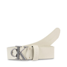 Calvin Klein Jeans Damengürtel Calvin Klein Jeans Round Mono Lthr Belt K60K611253 Ivory YBI