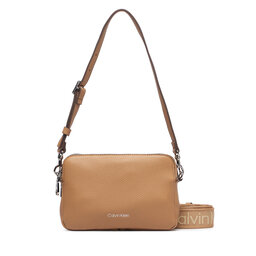 Calvin Klein Handtasche Calvin Klein Webbing 2X Strap Camera Bag LV04F3656G Beige