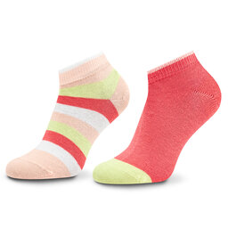 Tommy Hilfiger Set di 2 paia di calzini corti da bambini Tommy Hilfiger 354010001 Pink/Light Citrus 037