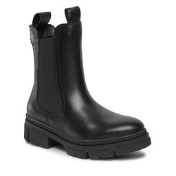 Tamaris Členková obuv s elastickým prvkom Tamaris 1-25901-41 Black Leather 003