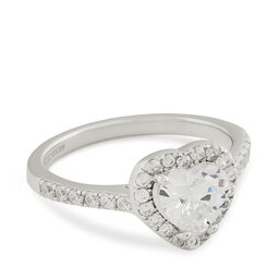 ICED STUFF Anillo ICED STUFF Heart Gem Oro blanco