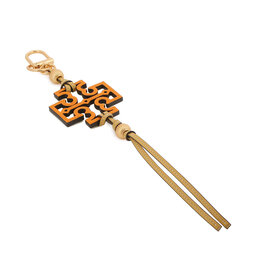 Tory Burch Portachiavi Tory Burch Leather Kira Tassel Key Fob 88187 Orange Citrine 819