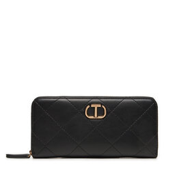 TWINSET Velká dámská peněženka TWINSET Zip Around 242TB Černá