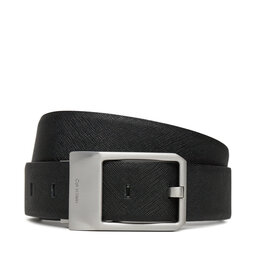 Calvin Klein Pánsky opasok Calvin Klein Faceted Buckle 35Mm Adj/Rev LV04D7010G Čierna