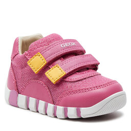 Geox Sneakersy Geox B Iupidoo Girl B3558A 0GNBC C8F2V Dk Pink/Yellow