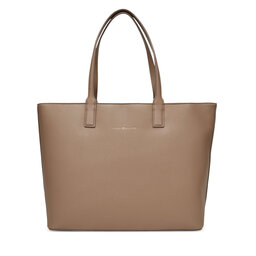 Tommy Hilfiger Handtasche Tommy Hilfiger Th Logotape Tote AW0AW17449 Beige