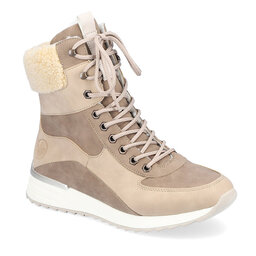 Rieker Polokozačky Rieker X8003-60 Porzellan / Fango / Beige / Crema 60