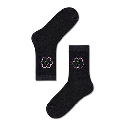 Happy Socks Ženske visoke čarape Happy Socks SISVIO01-9000 Crna