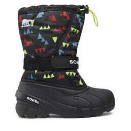 Sorel Μπότες Χιονιού Sorel Youth Flurry Print NY3504 Μαύρο