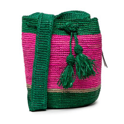 

Сумка Manebi Beach Bucket V 2.9 AE Green/Fuchsia Raffia, Рожевий