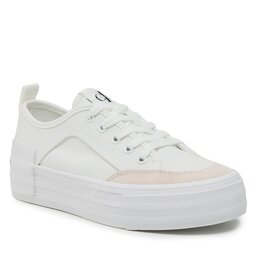 Calvin Klein Jeans Πάνινα παπούτσια Calvin Klein Jeans Vulc Flatform Bold Irreg Lines YW0YW00903 White/Ancient White 0LA