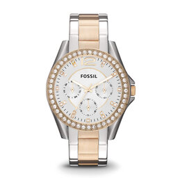 Fossil Orologio Fossil Riley ES3204 2T Silver/Gold