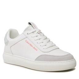 Calvin Klein Jeans Сникърси Calvin Klein Jeans Casual CUpsole High/Low Freq YM0YM00670 White/Oyster Mushroom/Firecracker