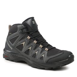 Salomon Botas de trekking Salomon X Braze Mid GORE-TEX L47174800 Black/Phantom/Vintage Khaki