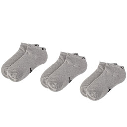 Kappa Набір 3 пар низьких шкарпеток unisex Kappa 704275 Grey Melang 19N