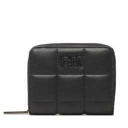 Calvin Klein Majhna ženska denarnica Calvin Klein Re-lock Quilt Wallet Md W/Flap K60K610664 BAX