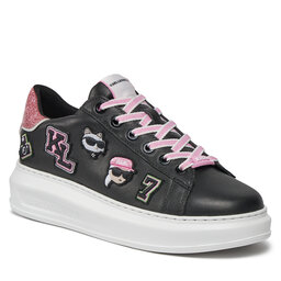 KARL LAGERFELD Sneakers KARL LAGERFELD KL62574 Black Lthr W/Pink