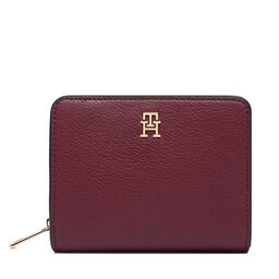 Tommy Hilfiger Geldbörse Tommy Hilfiger Th Icon Med Za W/ Flap Seasonal AW0AW18758 Dunkelrot