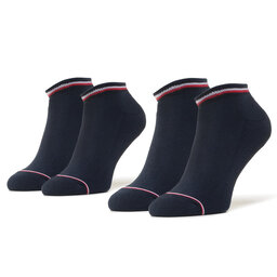 Tommy Hilfiger 2 pares de calcetines cortos para hombre Tommy Hilfiger 100001093 Dark Navy 322