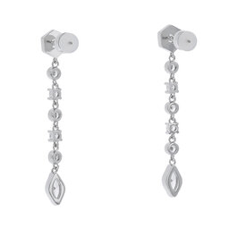 

Сережки Luv AJ Stellar Bezel Drop Studs HOL22-E-SBDRS-S Silver, Срібний