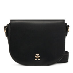 Tommy Hilfiger Torebka Tommy Hilfiger Th Logotape Saddle Bag AW0AW17184 Czarny