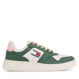 

Снікерcи Tommy Jeans Tjw Retro Basket Leather Seasonal EN0EN02204 Urban Green/Pink MBG, Зелений