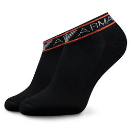 

Набір 2 пар низьких чоловічих шкарпеток Emporio Armani 292304 3R227 00120 Nero, Чорний