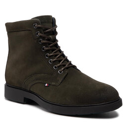 Tommy Hilfiger Μπότες Tommy Hilfiger Elevated Rounded Suede Lace Boot FM0FM04185 Olive MR9