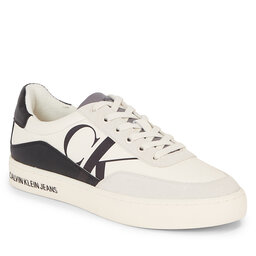 Calvin Klein Jeans Αθλητικά Calvin Klein Jeans Classic Cupsole Laceup Mix Lth YM0YM00713 Creamy White/Black 0LA