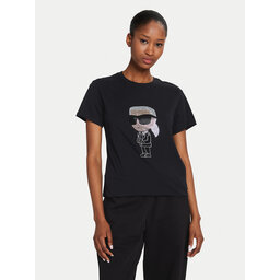 KARL LAGERFELD KARL LAGERFELD Póló Ikonik 2.0 230W1770 Fekete Regular Fit