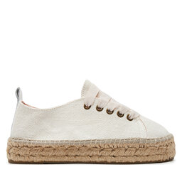 Manebi Espadryle Manebi La Havana Lace-Up Espadrilles O 7.0 E0 Biały