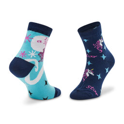 

Високі дитячі шкарпетки Todo Socks Unicorn Multicolor, Cиній