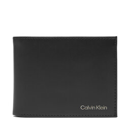Calvin Klein Portfel męski Calvin Klein Ck Smooth Billfold W/ Coin Walle LV04D1105G Czarny