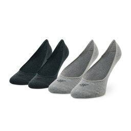 4F 2 pares de calcetines tobilleros para mujer 4F H4L22-SOD001 Negro