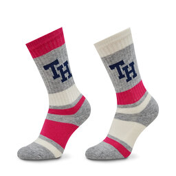 Tommy Hilfiger 2er-Set hohe Kindersocken Tommy Hilfiger 701224988 Pink Combo 002