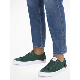 

Кросівки Tommy Hilfiger Corporate Vulc Canvas FM0FM04954 Hunter MBP, Зелений